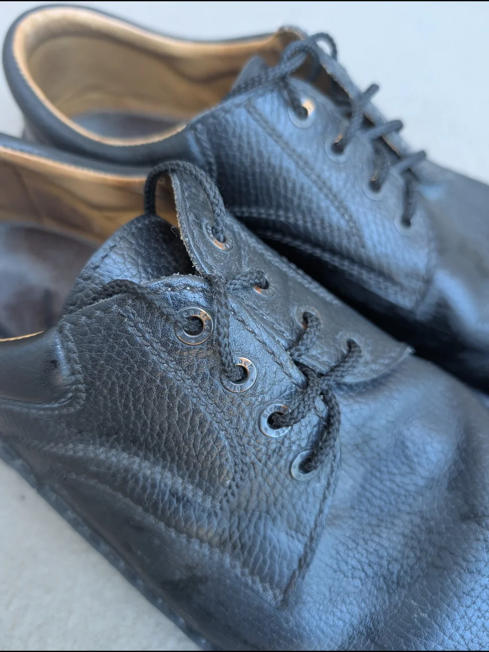 👞✨Vintage Birkenstock Memphis men's black leather lace-up Oxford/Derby shoes